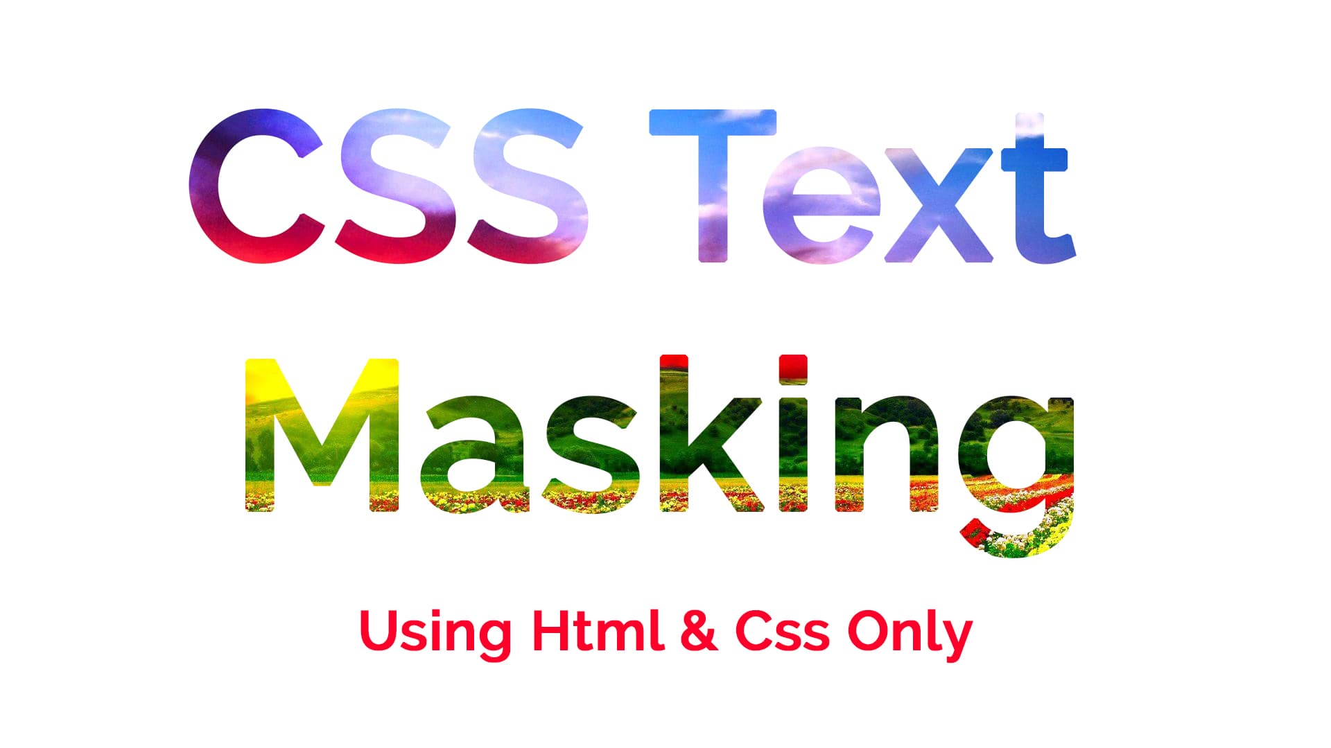 How To Make Clip Masking In Css  Text Clipping Mask Html u0026 CSS 