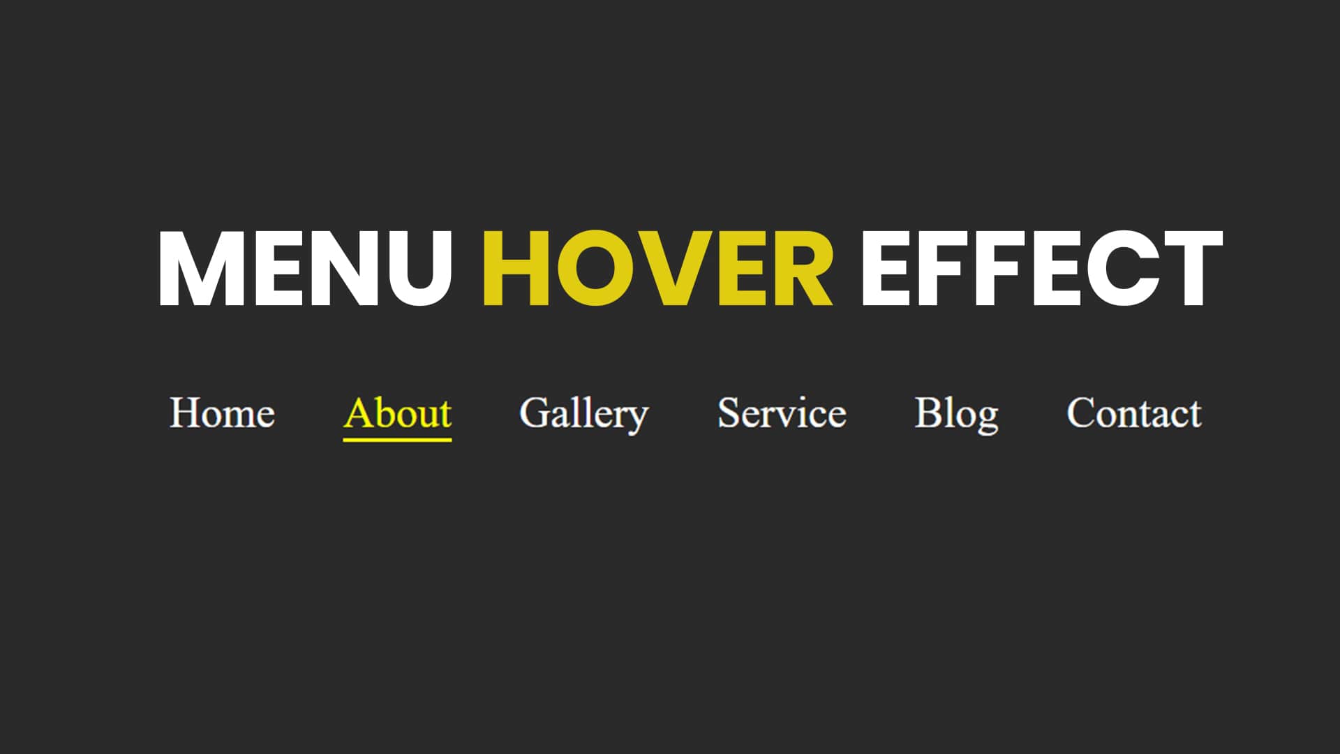 Download Cool Menu Border Animation Effect | Hover Effect ...