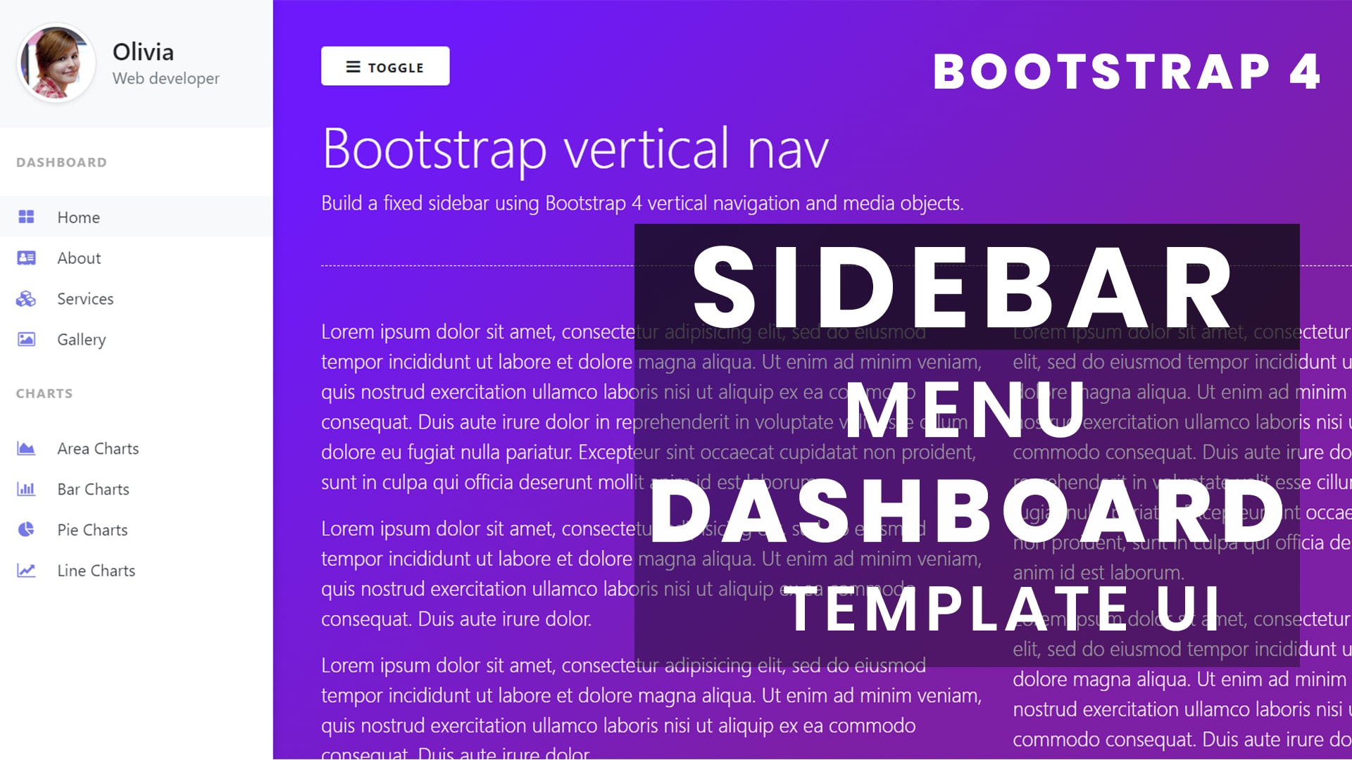 Responsive Sidebar Menu With Submenu Bootstrap 4 Code4Education