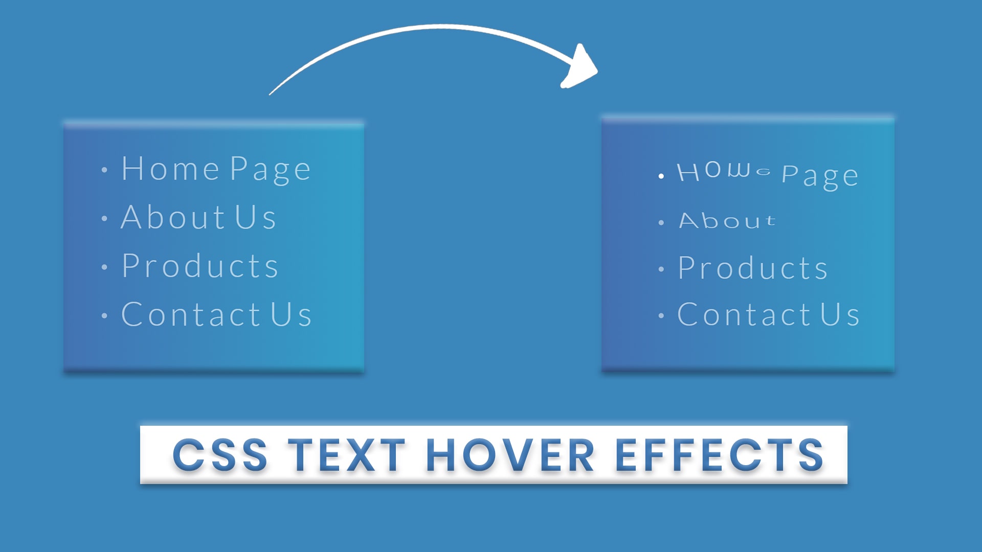 Text Hover Animation Effect Using HTML CSS Code4Education