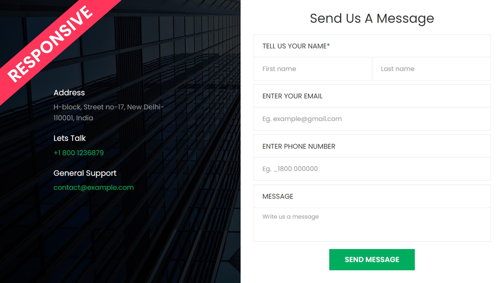 Responsive Contact Us Form Using HTML CSS Code4Education