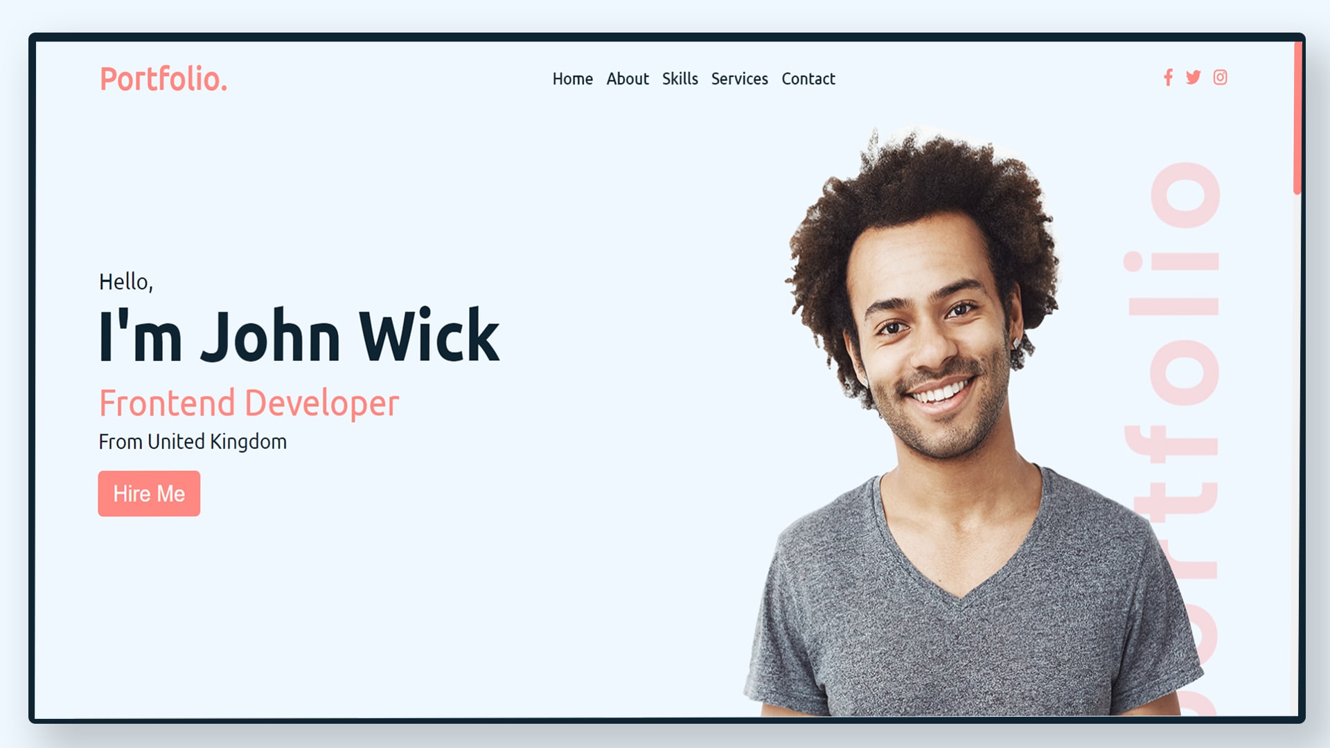 Complete Responsive Personal Portfolio Website Using HTML CSS JS 