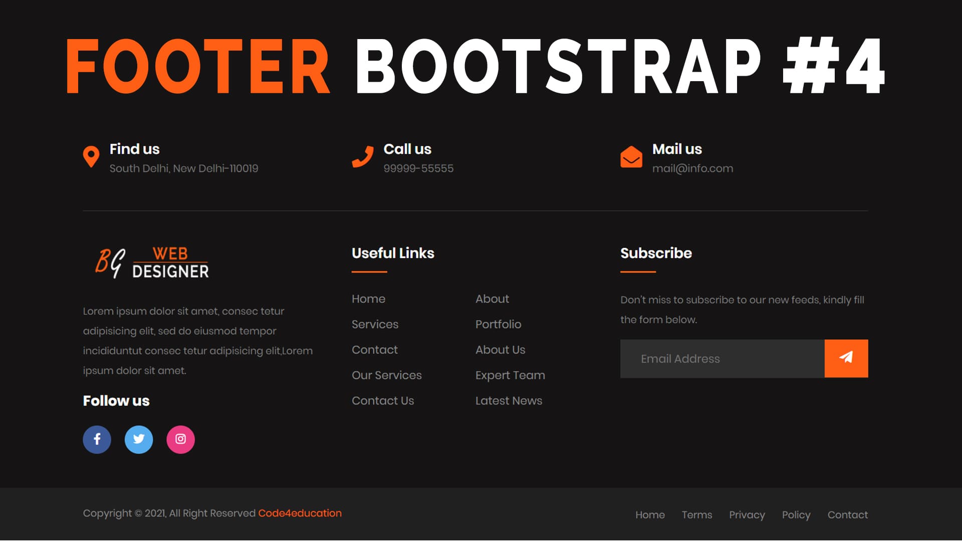 Bootstrap Create Responsive Website Using Bootstrap Html Css And