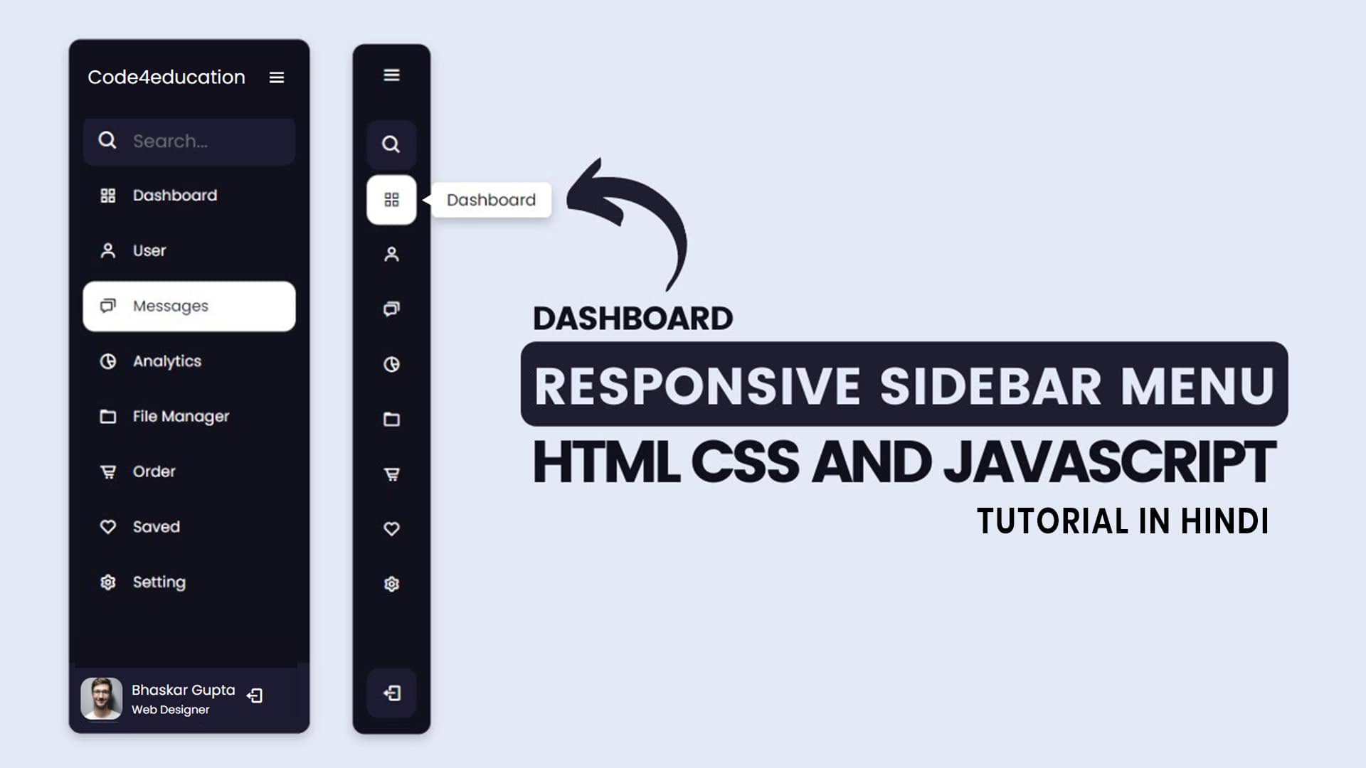 menu responsive html css js